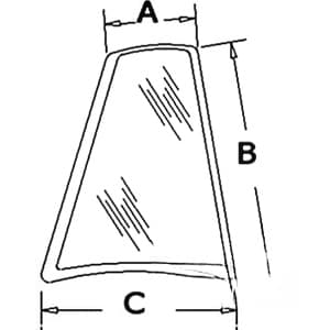 D126204 - Glass, Rear, Quarter (RH)