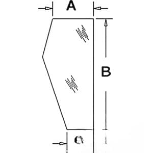 D131288 - Glass, Front, Lower (RH)