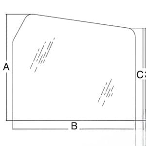 D6NN9442006E - Glass, Rear, Upper - Fixed