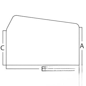D6NN9442006F - Glass, Rear, Upper - Sliding