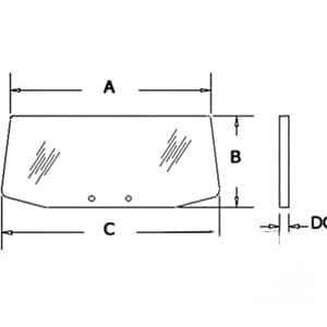 D6NN94420N11A - Glass, Rear, Lower