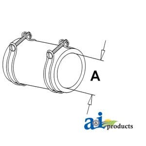 D8NN8B274AB - Radiator Hose, Lower w/ Clamps - Thumbnail 2