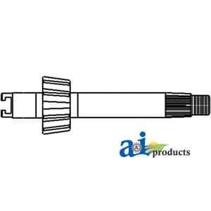 E4NN3N576AA - Steering Sector Shaft; Double, 10T