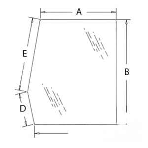 E7NN94297N18AC - Glass, Door, Upper (RH)