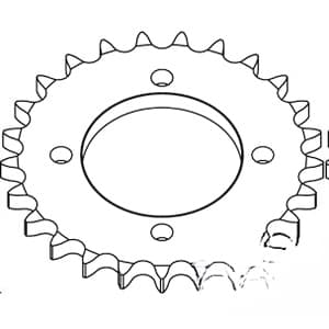 E86317 - 25 Tooth Slow Down; Pickup Slip Clutch Sprocket - Thumbnail 3