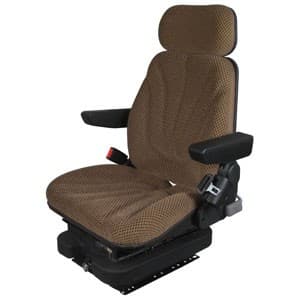 F10A4010 - Seat, F10 Series, Low Pro Air Suspension, Brown Checkered Cloth