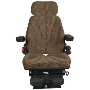 F10A4040 - Seat, F10 Series w/ Isolator, Low Pro Air Suspension, Brown Checkered Cloth - Thumbnail 2