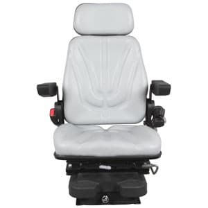 F10A4050 - Seat, F10 Series w/ Isolator, Low Pro Air Suspension, Gray Vinyl - Thumbnail 2