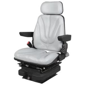 F10A4050 - Seat, F10 Series w/ Isolator, Low Pro Air Suspension, Gray Vinyl