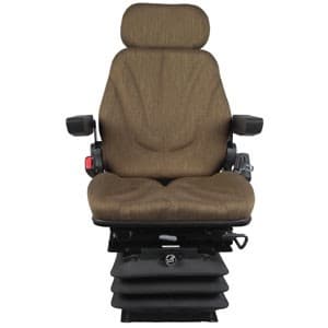 F10A6042 - Seat, F10 Series w/ Isolator, Air Suspension, Brown Cloth - Thumbnail 2