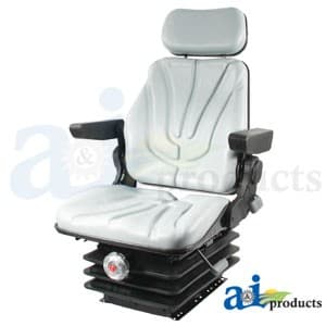 F10M230 - Seat, F10 Series, Mechanical Suspension / Armrest / Headrest / Gray Vinyl