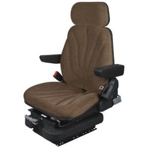 F10M4110 - Seat, F10 Series, Low Pro Mechanical Suspension, Brown Checkered Cloth