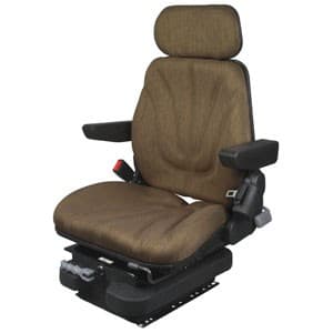 F10M4112 - Seat, F10 Series, Low Pro Mechanical Suspension, Brown Cloth