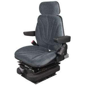 F10M4135 - Seat, F10 Series w/ Isolator, Low Pro Mechanical Suspension, Gray Cloth