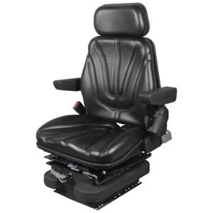 F10M4145 - Seat, F10 Series w/ Isolator, Low Pro Mechanical Suspension, Black Vinyl