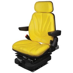 F10M4155 - Seat, F10 Series w/ Isolator, Low Pro Mechanical Suspension, Yellow Vinyl