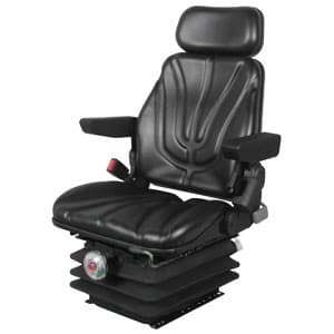 F10M6115 - Seat, F10 Series, Mechanical Suspension, Black Vinyl