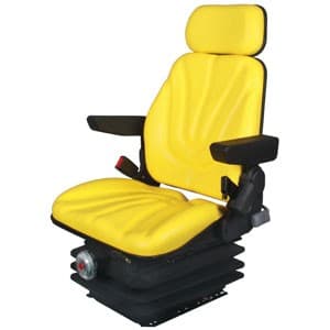 F10M6125 - Seat, F10 Series, Mechanical Suspension, Yellow Vinyl