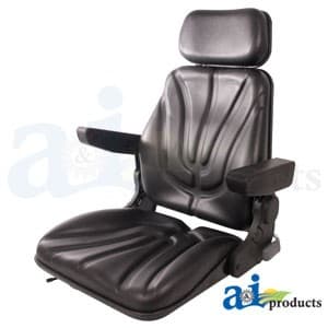 F10ST105 - Seat, F10 Series, Slide Track / Armrest / Headrest / Black Vinyl