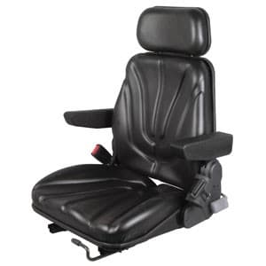 F10ST2000 - F10 Series black vinyl seat / slide tracks / armrests / headrest / OPS / seat belt