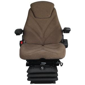 F20A7040 - Seat, F20 Series w/ Isolator, Air Suspension, Brown Checkered Cloth - Thumbnail 2