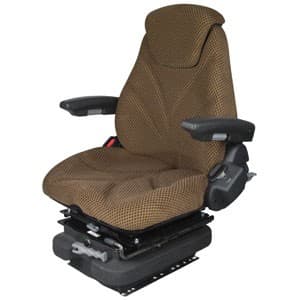 F20M5140 - Seat, F20 Series w/ Isolator, Low Pro Mechanical Suspension, Brown Checkered Cloth