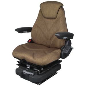 F20M5142 - Seat, F20 Series w/ Isolator, Low Pro Mechanical Suspension, Brown Cloth