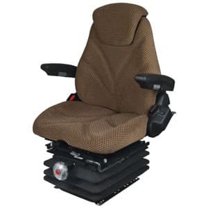 F20M7140 - Seat, F20 Series w/ Isolator, Mechanical Suspension, Brown Checkered Cloth