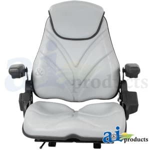 F20ST135 - Seat, F20 Series, Slide Track / Armrest / Headrest / Gray Vinyl - Thumbnail 2
