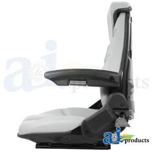 F20ST135 - Seat, F20 Series, Slide Track / Armrest / Headrest / Gray Vinyl - Thumbnail 3
