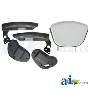 F20ST135 - Seat, F20 Series, Slide Track / Armrest / Headrest / Gray Vinyl - Thumbnail 5