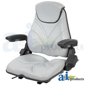 F20ST135 - Seat, F20 Series, Slide Track / Armrest / Headrest / Gray Vinyl