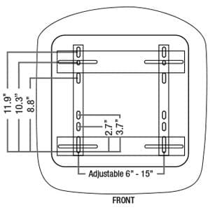 F20ST3005 - Seat, F20 Series, Gray Vinyl - Thumbnail 4