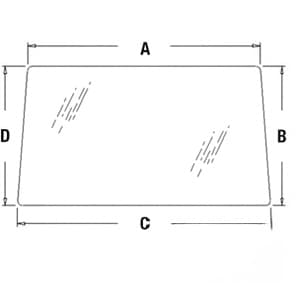 F98366 - Glass, Rear, Upper