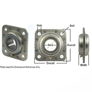 FD211RJA-I - Re-Lubricatable Flanged Disc; Round Bore Bearing