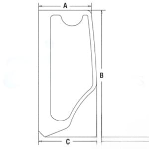 FYA00001498 - Glass, LH Rear Side