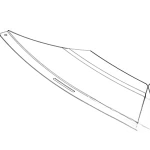 H204776 - No. 4 & 5 (LH) Cupped Straw Chopper Vane - Thumbnail 4