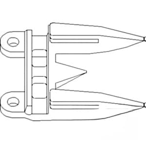H218702 - Long/Short/Long Knife; 4" For No-Till Conditions Guard - Thumbnail 2