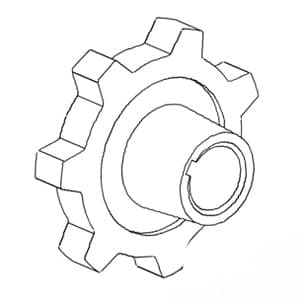 H63577 - Upper Clean Grain Elevator Sprocket