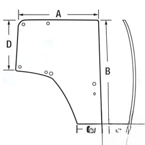 L174377 - Glass, RH Door; Panorama Version