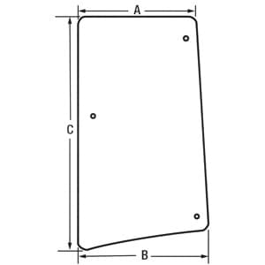 L213352 - Glass; LH Side Window