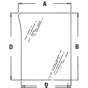 L78533 - Glass, Front, Lower (LH)