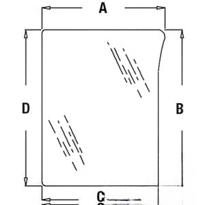 L78534 - Glass, Front, Lower (RH)