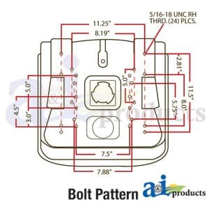 LGT100BL - Seat, Lawn & Garden, UTV, Tractor, Black Vinyl - Thumbnail 5