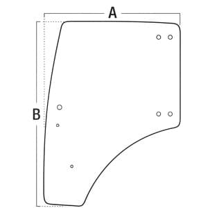 LVU31698 - Glass, Door (LH)