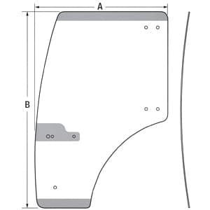 MT40430148 - Glass, Cab Door, LH