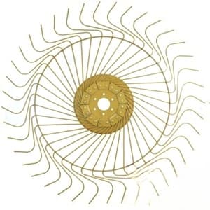 (RH) w/ 7mm Tines Rake Wheel Complete