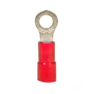 R03 - 10 Pk Stud Size #6 Wire Size 22-16 Insulated Ring Terminal - Thumbnail 2