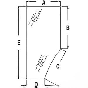 R131163 - Glass, Door (LH)