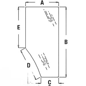 R131164 - Glass, Door (RH)
